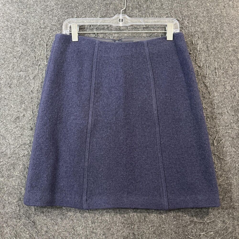 Boden Skirt Women's 6 Blue Wool A Line Mini Lined Workwear Office Casual